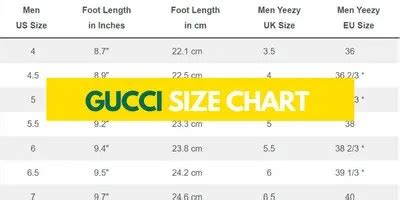 gucci mules size chart|how to convert Gucci size.